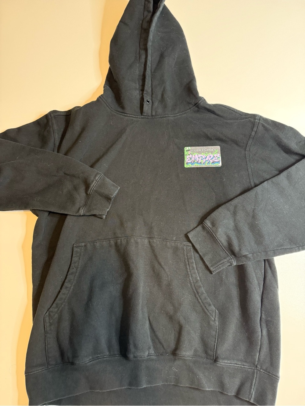 Empyre Black Graphic Hoodie Large Graffiti Skate Streetwear Pullover - Picture 4 of 10
